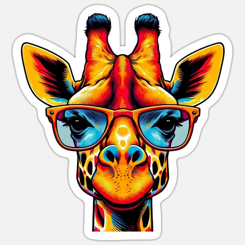Girafe Sticker taille S (10 x 10 cm)