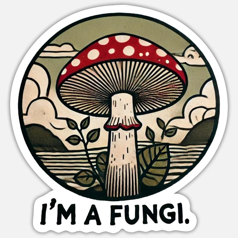 Pilze Sticker Größe S (10 x 10 cm)