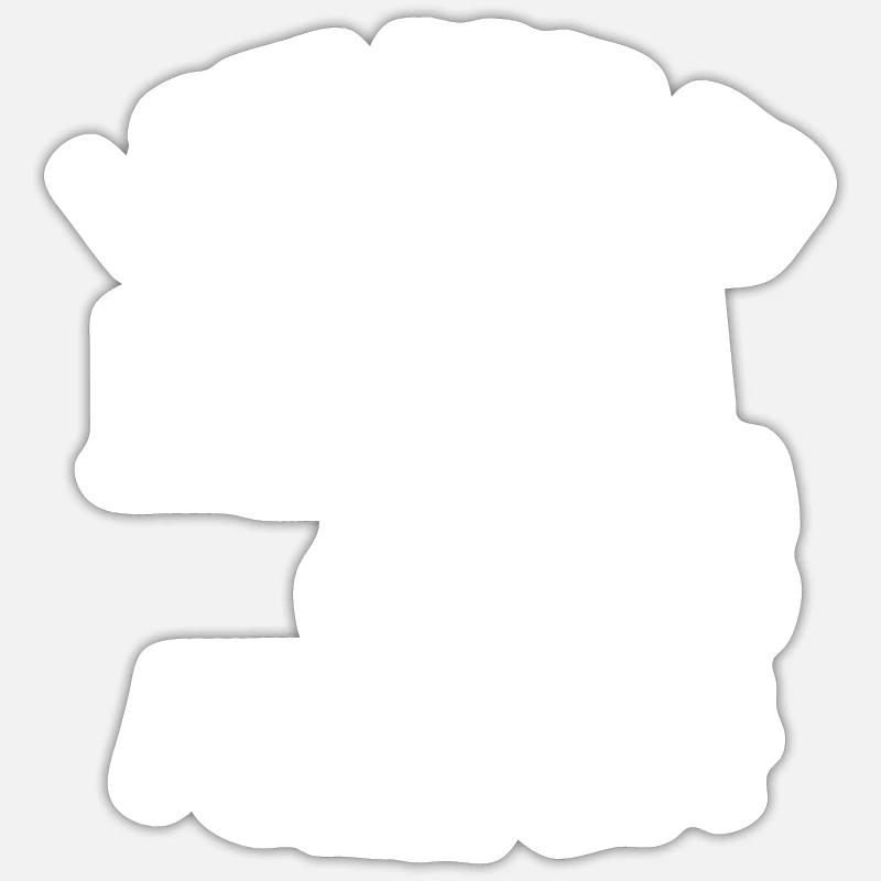 Fürs Gabeln bezahlt werden - Sticker Größe S (10 x 10 cm) - Mattweiß