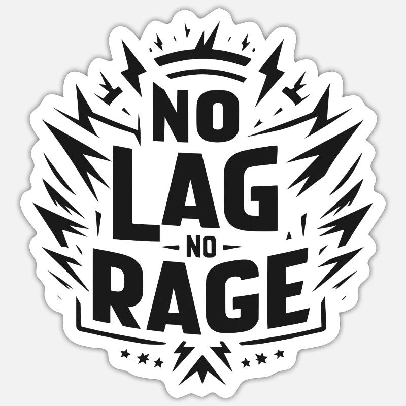 Pas de décalage, pas de rage Sticker taille S (10 x 10 cm)