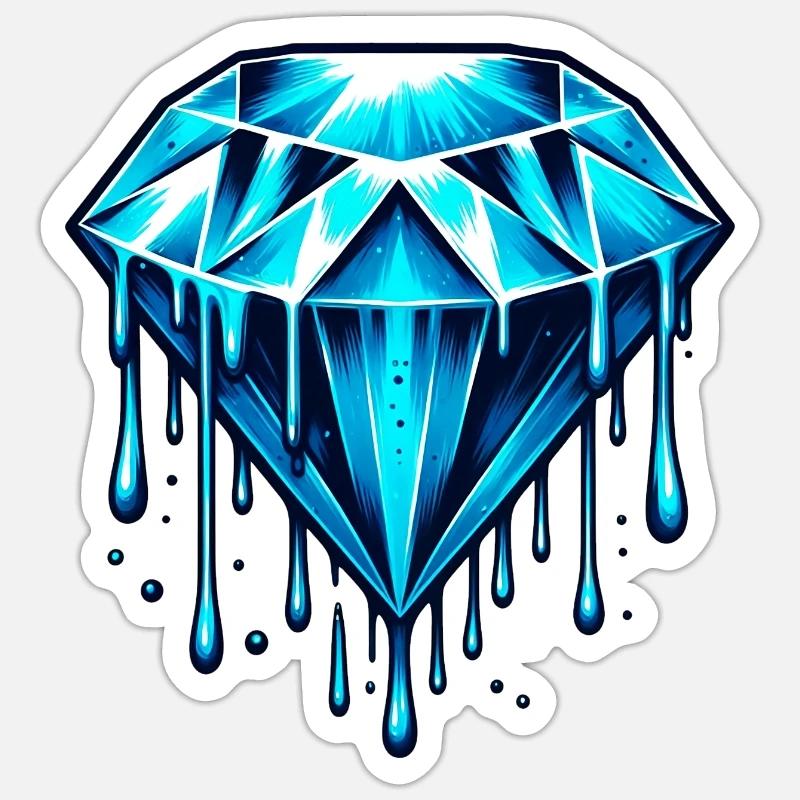 Diamond - Sticker size S (10 x 10 cm) - white matte