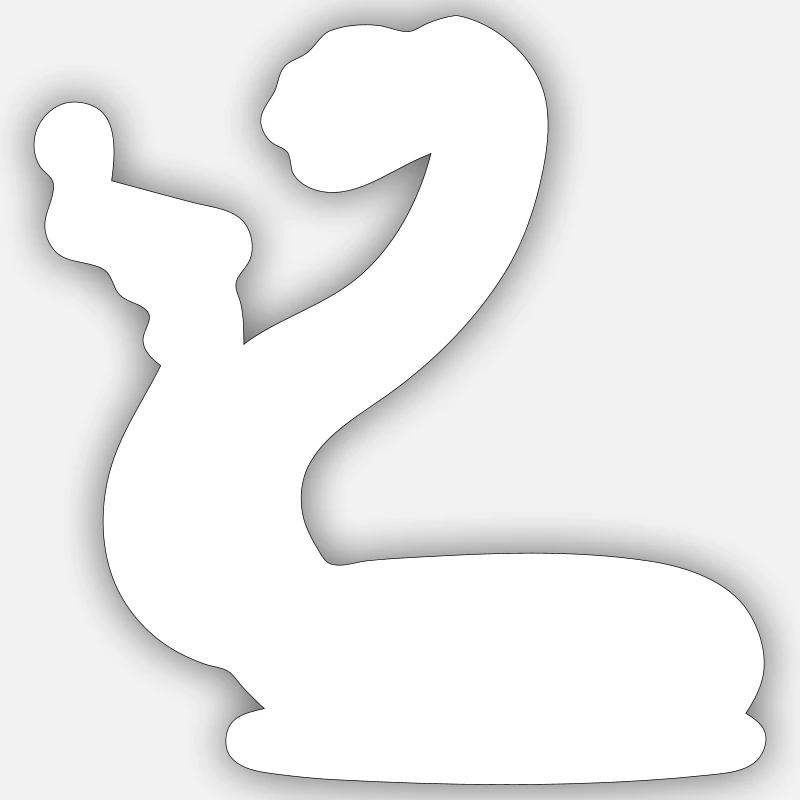 funny snake - Sticker size S (10 x 10 cm) - white matte