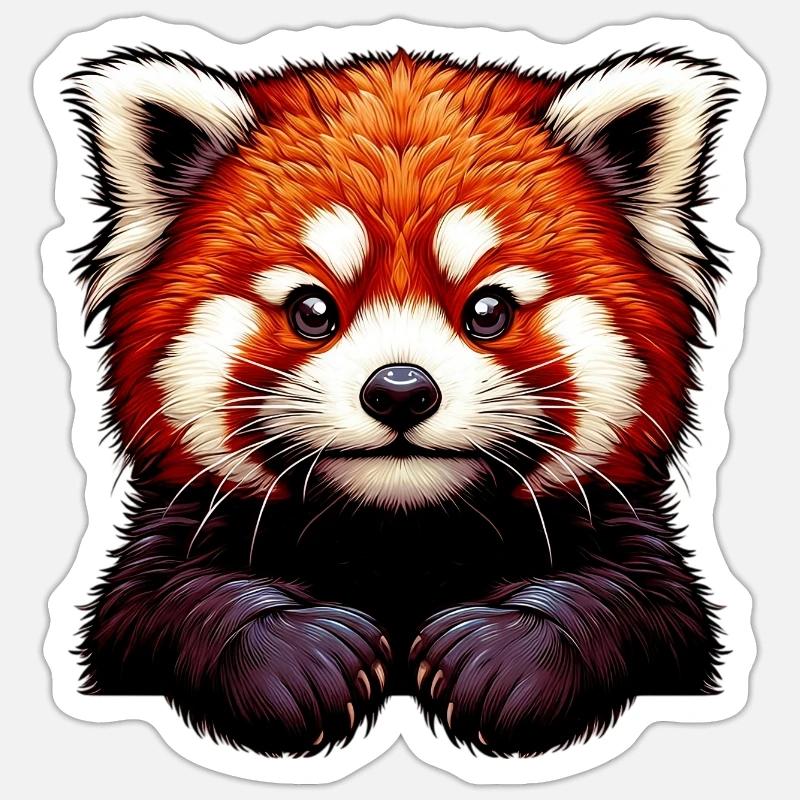 Petit panda Sticker taille S (10 x 10 cm)