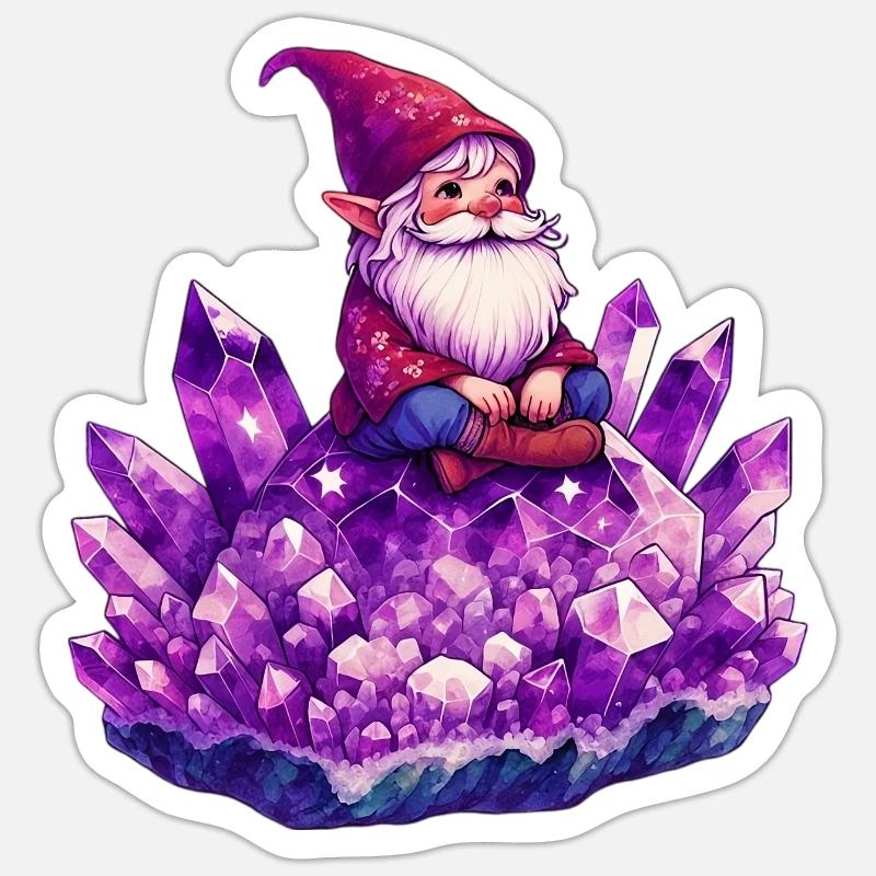 Gnom - Sticker Größe S (10 x 10 cm) - Mattweiß
