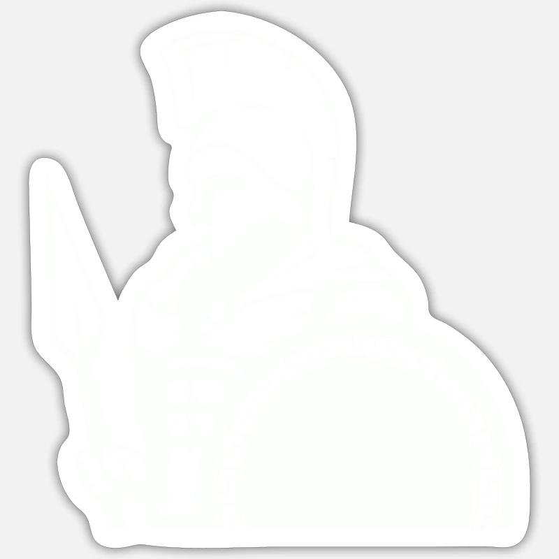 Sparta Warrior - Sticker size S (10 x 10 cm) - white matte