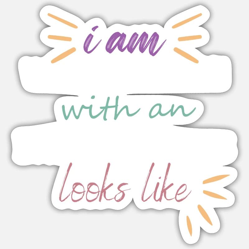I am - light - Sticker size S (10 x 10 cm) - white matte