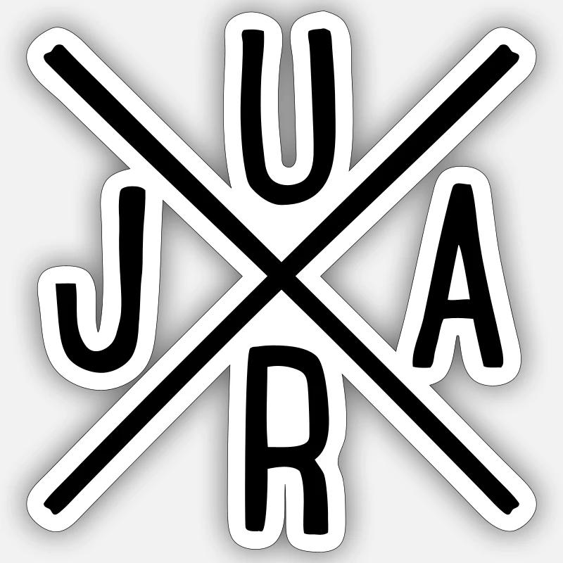Jura - Sticker Größe S (10 x 10 cm) - Mattweiß
