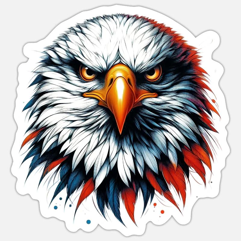 Eagle - Sticker size S (10 x 10 cm) - white matte
