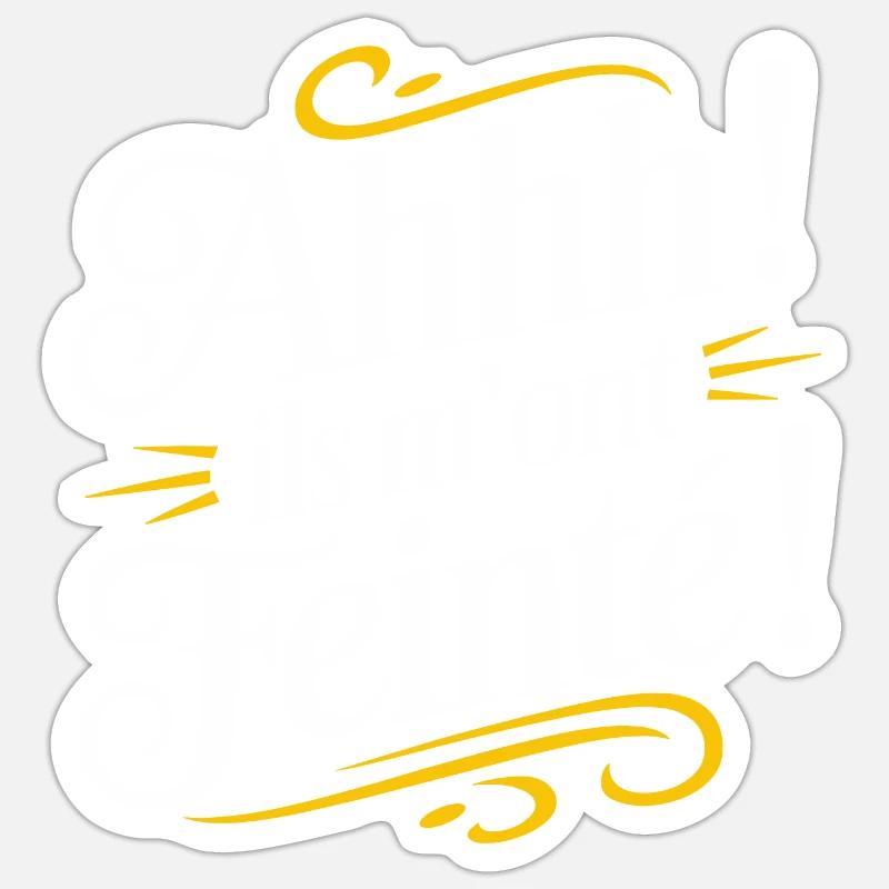 Ahhh ils m'ont feinté - Sticker taille S (10 x 10 cm) - blanc mat