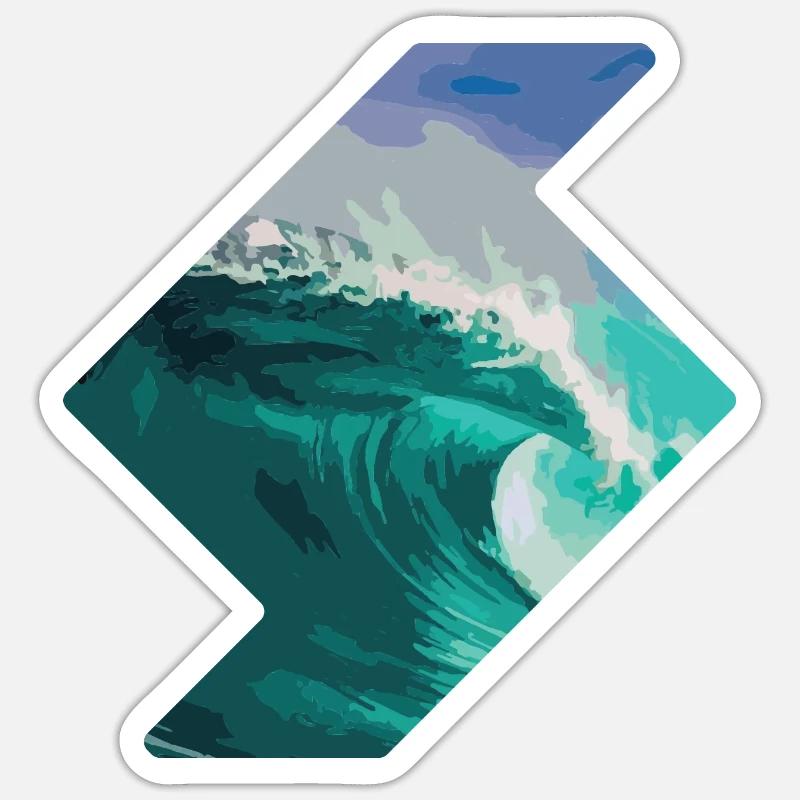 Ocean wave Sticker size S (10 x 10 cm)