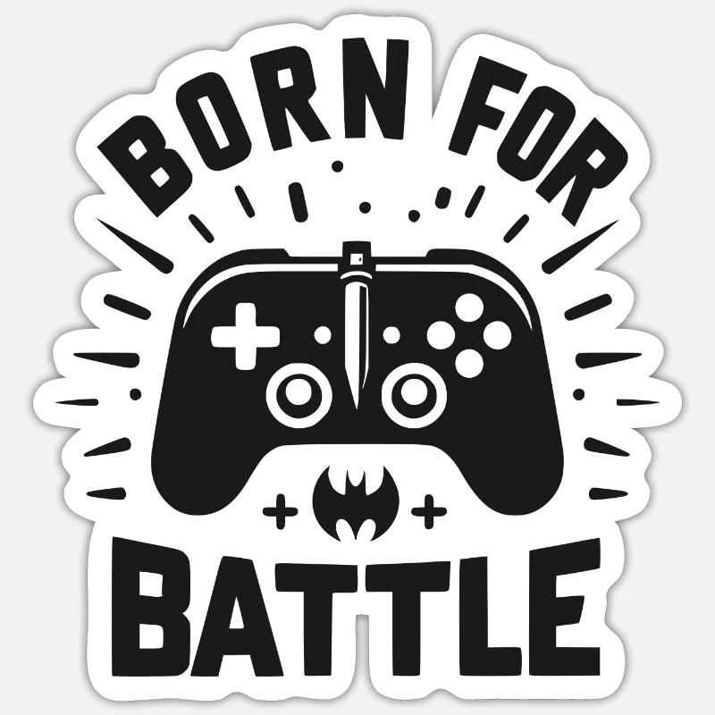 Né pour le combat Sticker taille S (10 x 10 cm)