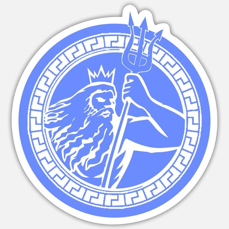 Triton de Poséidon Sticker taille S (10 x 10 cm)