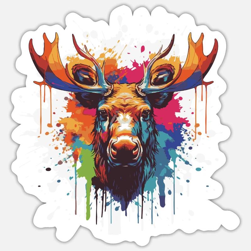 Elk Sticker size S (10 x 10 cm)