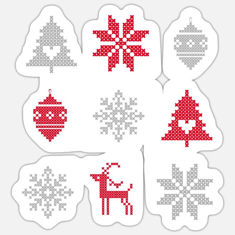 Advent - Sticker size S (10 x 10 cm) - white matte