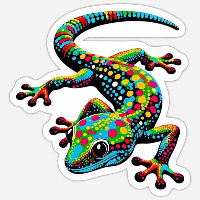 Gecko Sticker taille S (10 x 10 cm)