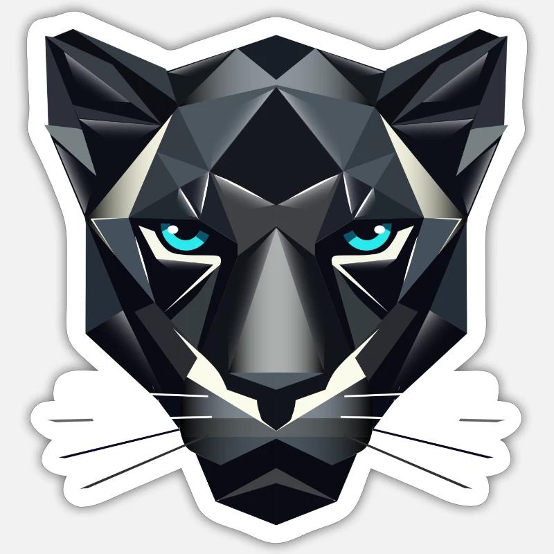 Geometric – Power and Elegance - Sticker size S (10 x 10 cm) - white matte