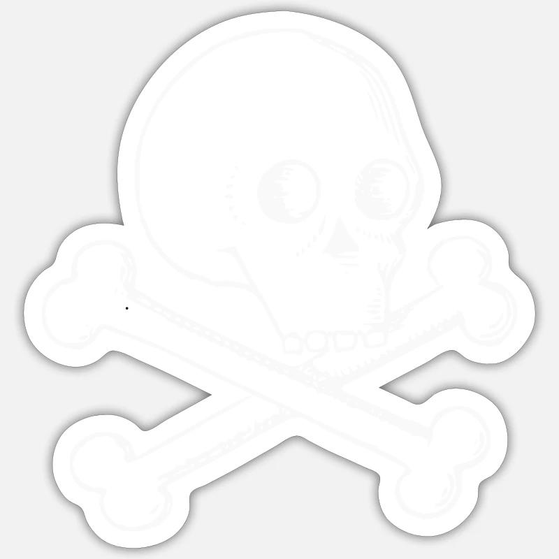 Skull and bones Sticker size S (10 x 10 cm)