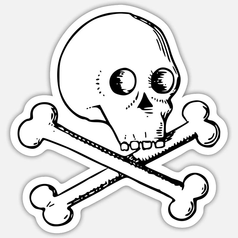 Skull and bones Sticker size S (10 x 10 cm)