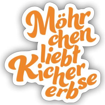 Logo without background orange - Sticker Größe S (10 x 10 cm) - Mattweiß - Vorne