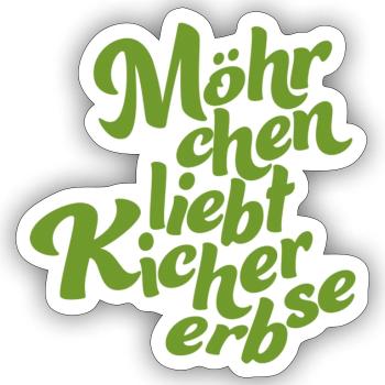 Logo without background green - Sticker Größe S (10 x 10 cm) - Mattweiß - Vorne