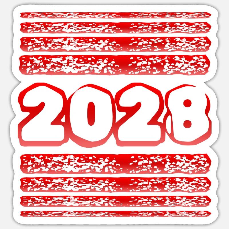 2028 Sticker taille S (10 x 10 cm)