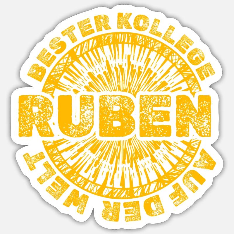 Arbeit Ruben Sticker Größe S (10 x 10 cm)