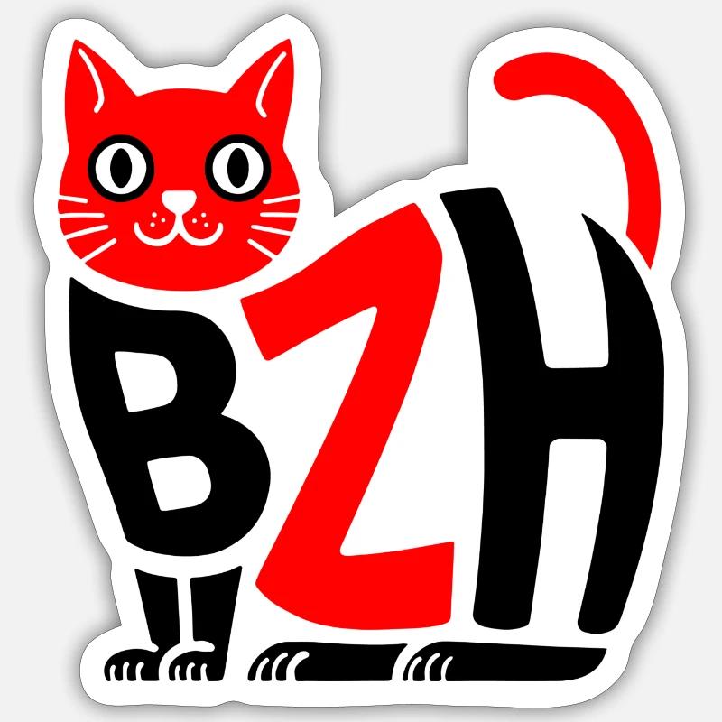 Chat BZH Sticker taille S (10 x 10 cm)