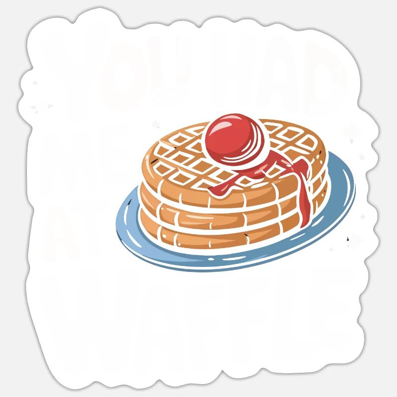 Waffles Breakfast Sweets Sticker size S (10 x 10 cm)