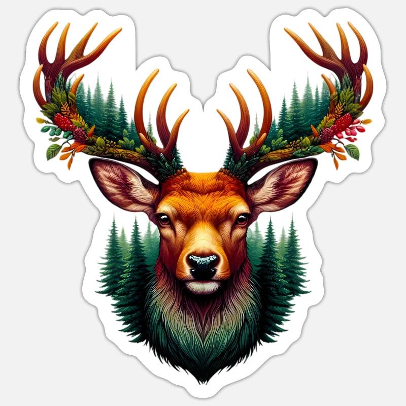 Deer Sticker size S (10 x 10 cm)