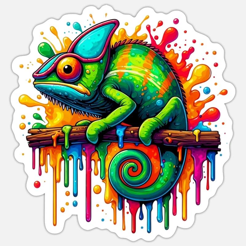 Caméléon Sticker taille S (10 x 10 cm)