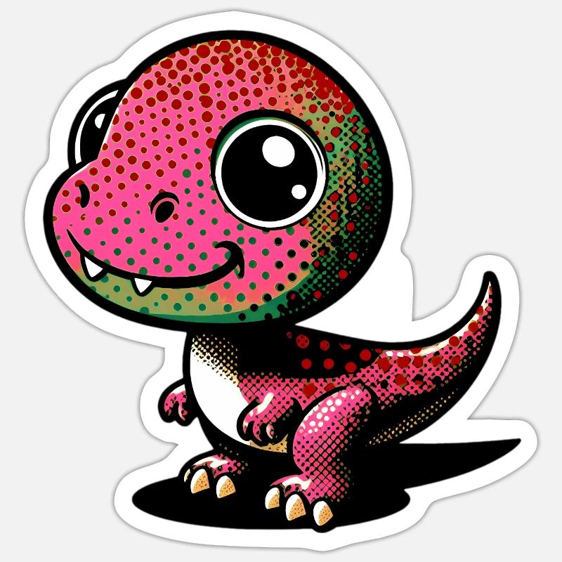 Dinosaure - Sticker taille S (10 x 10 cm) - blanc mat