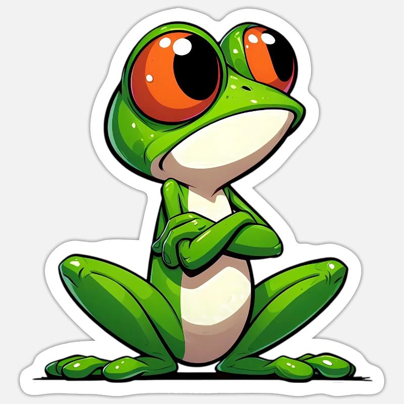 Frog - Sticker size S (10 x 10 cm) - white matte