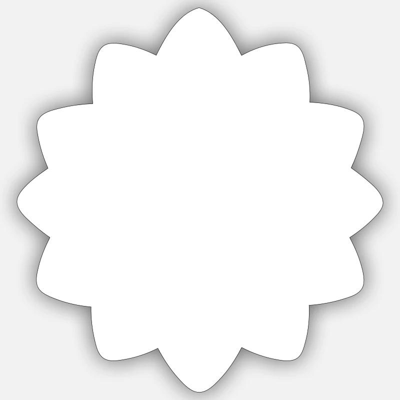 Mandala Blossom Icon - Sticker size S (10 x 10 cm) - white matte