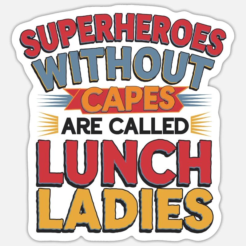 Superheldinnen der Kantine - Sticker Größe S (10 x 10 cm) - Mattweiß