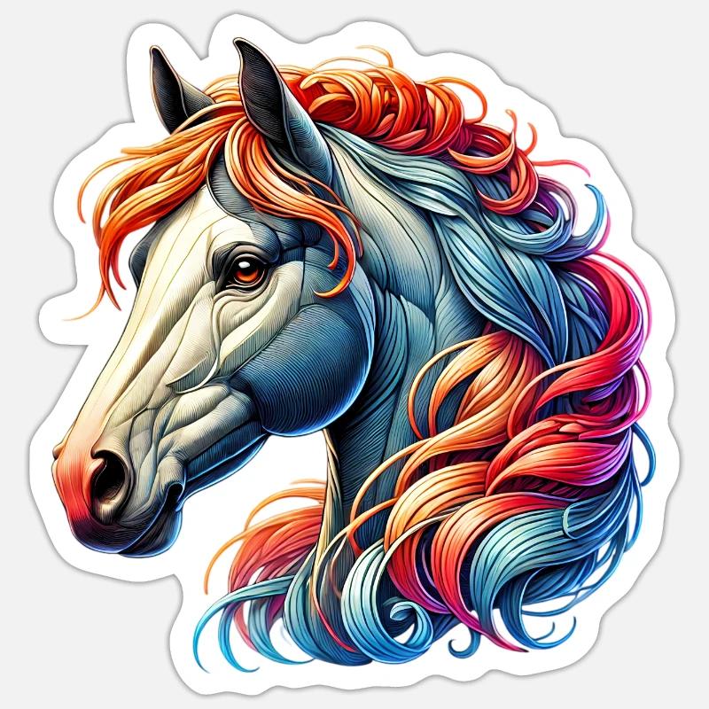 Pferd Sticker Größe S (10 x 10 cm)