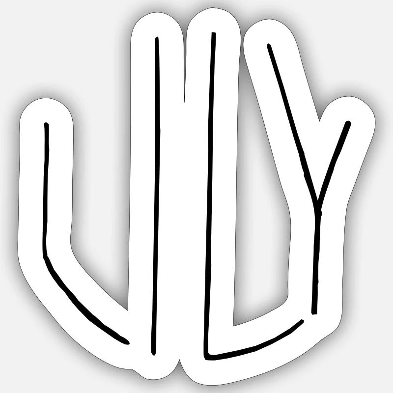 Lily - Sticker size S (10 x 10 cm) - white matte