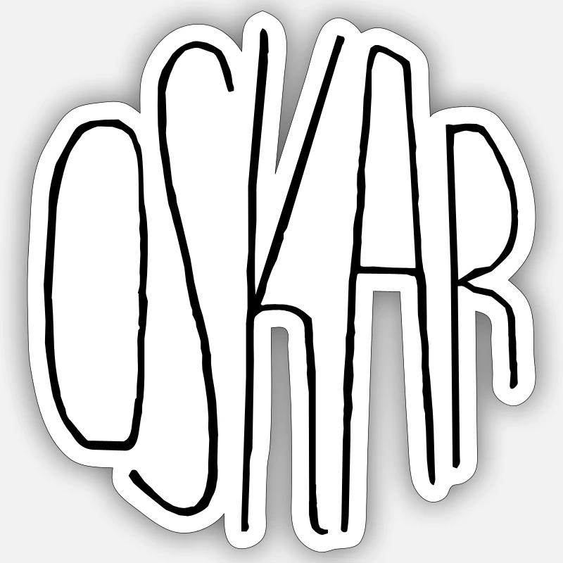 Oskar - Sticker size S (10 x 10 cm) - white matte