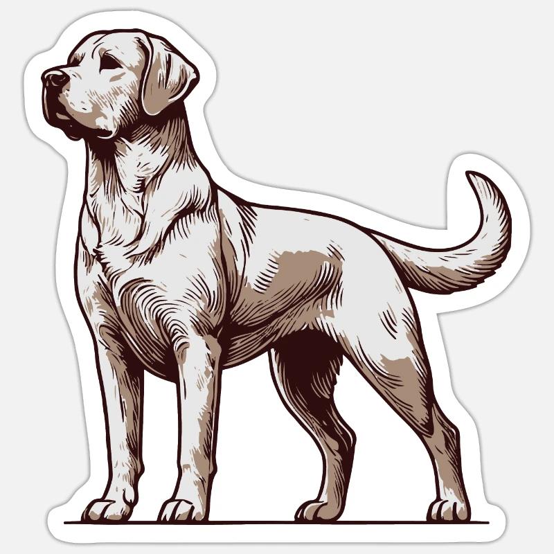 Labrador - Sticker size S (10 x 10 cm) - white matte