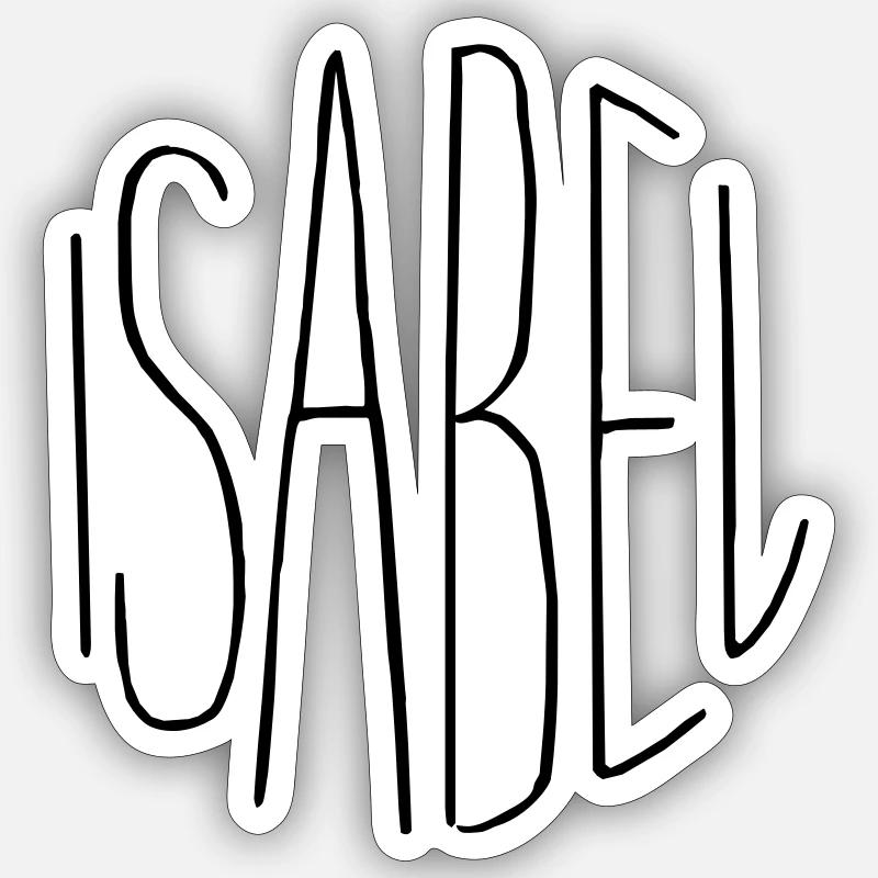 Isabel - Sticker taille S (10 x 10 cm) - blanc mat