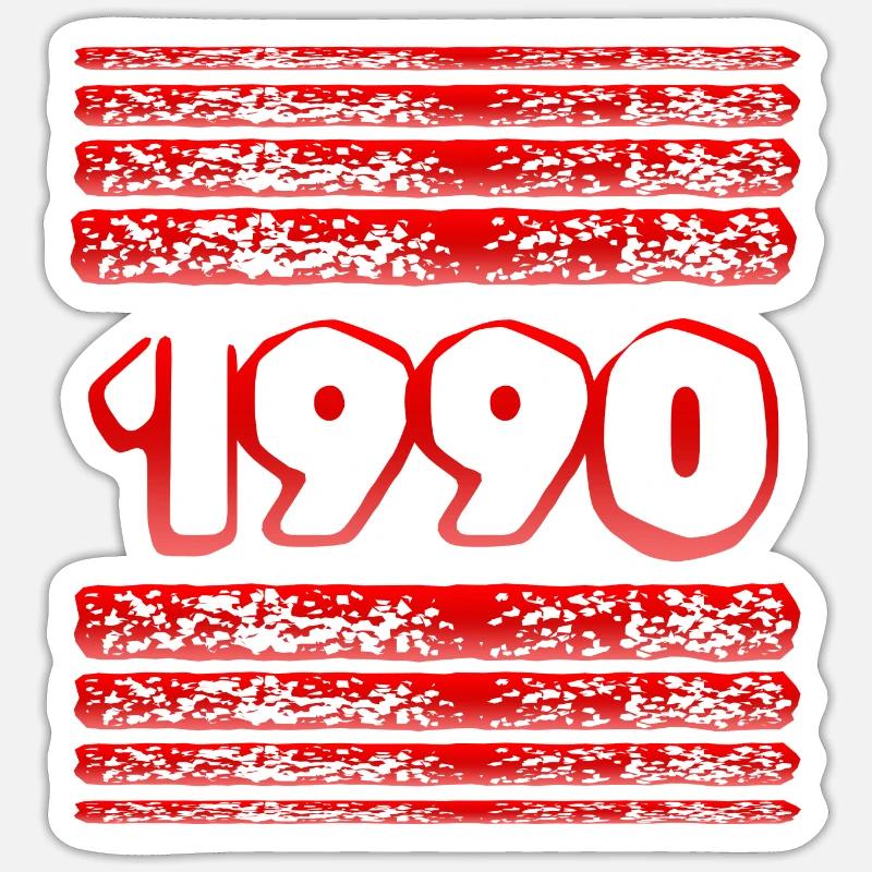 Year 1990 Sticker size S (10 x 10 cm)