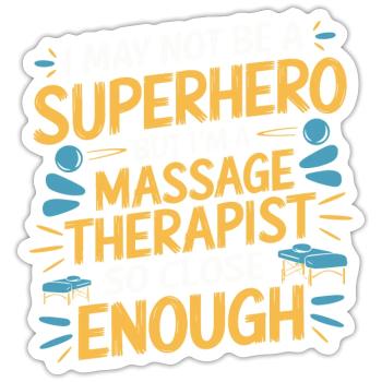Humorvolles Design für Massage-Therapeut*innen - Sticker Größe S (10 x 10 cm) - Mattweiß - Vorne