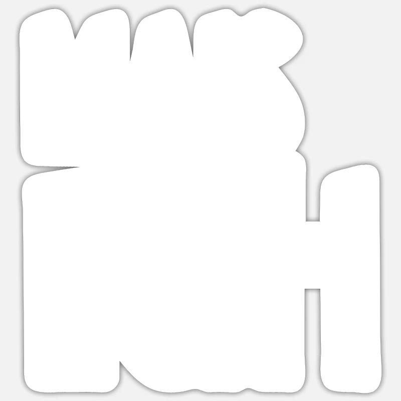 mais euh - Sticker taille S (10 x 10 cm) - blanc mat
