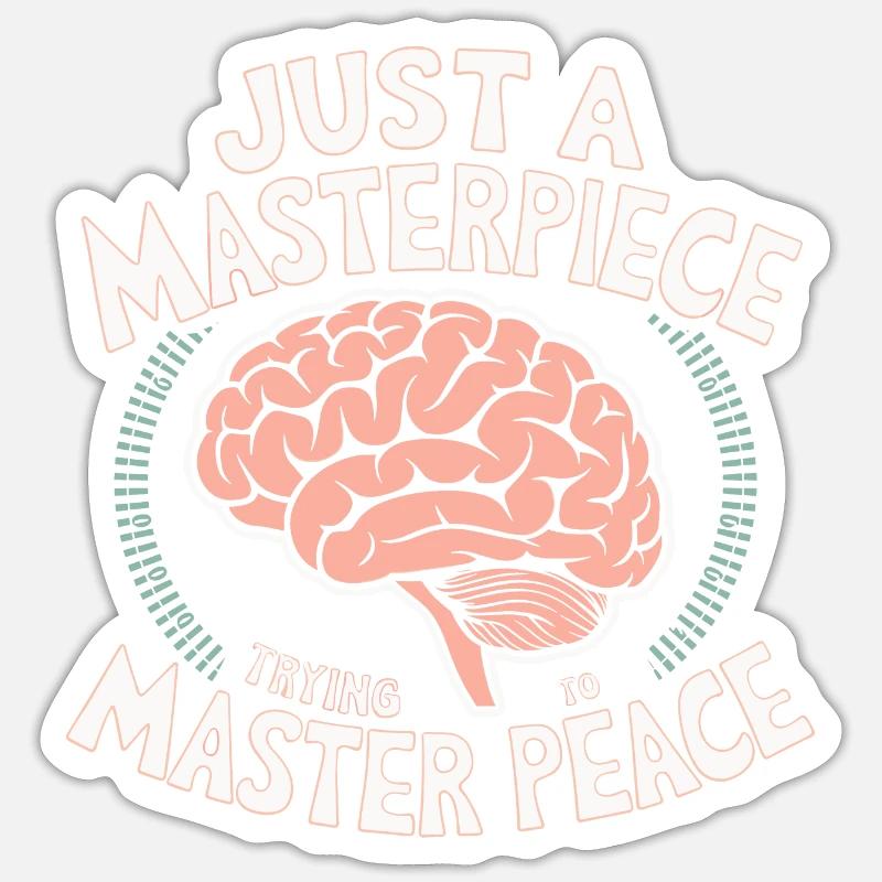 Strength through inner harmony - Sticker size S (10 x 10 cm) - white matte