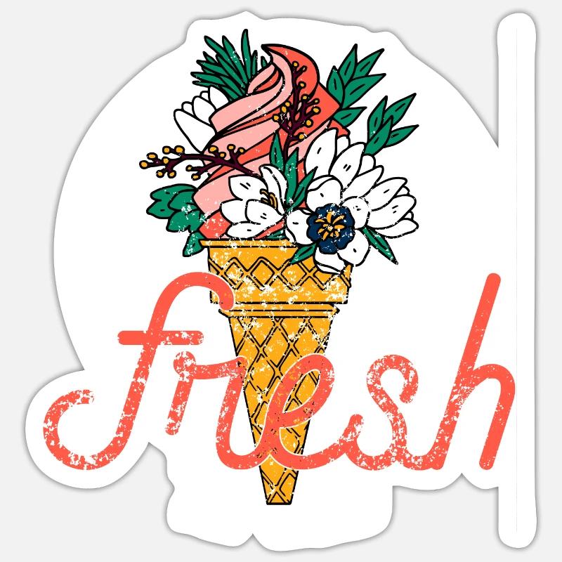 Fresh - Sticker size S (10 x 10 cm) - white matte