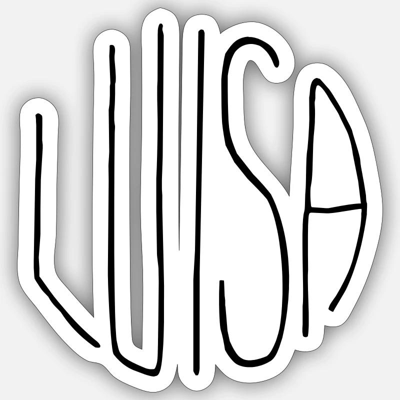 Luisa - Sticker size S (10 x 10 cm) - white matte