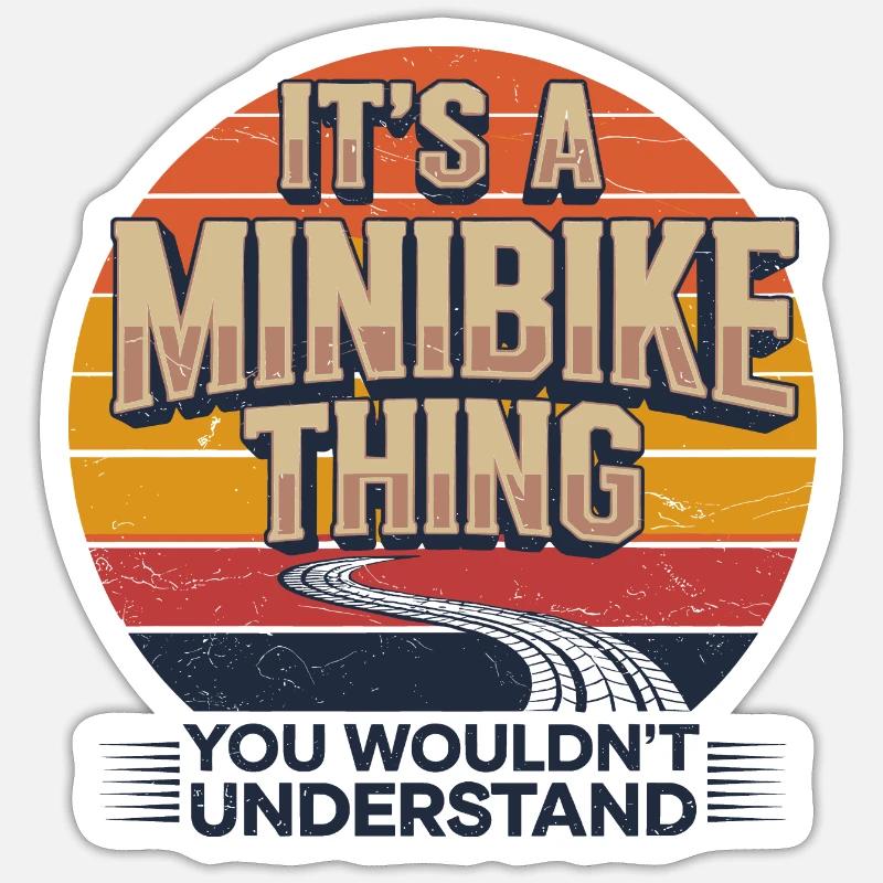 Faszination Minibike - Sticker Größe S (10 x 10 cm) - Mattweiß