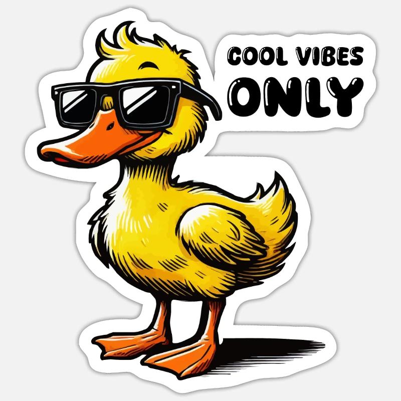 Duck Comic - Sticker size S (10 x 10 cm) - white matte