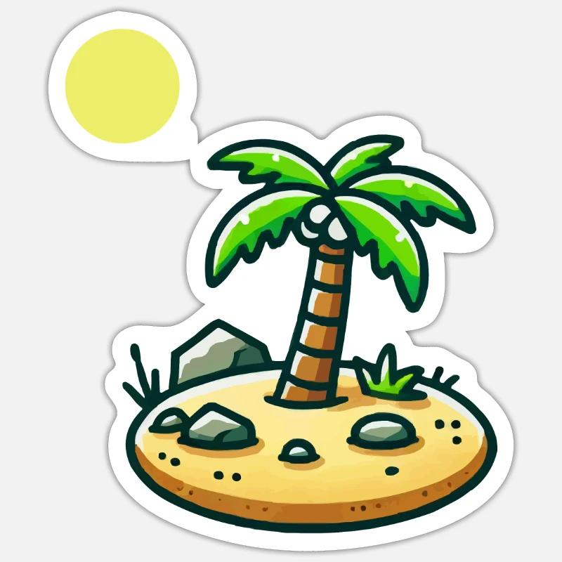 Insel Comic Sticker Größe S (10 x 10 cm)