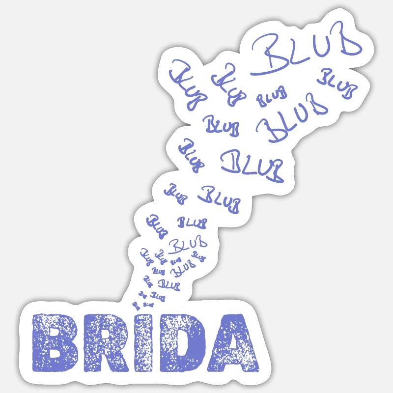 Brida - Sticker taille S (10 x 10 cm) - blanc mat