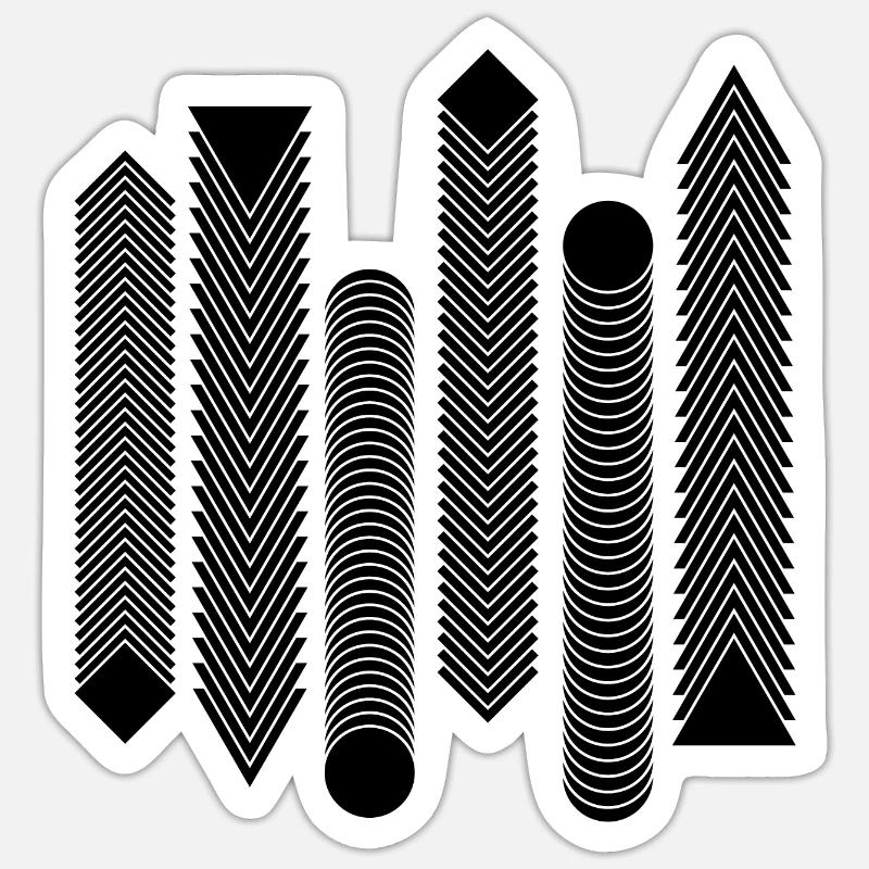 Conception de formes géométriques - Sticker taille S (10 x 10 cm) - blanc mat